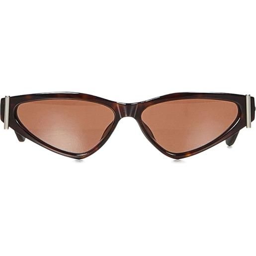 Alexander McQueen Eyewear occhiali da sole t-bar cat-eye - marrone