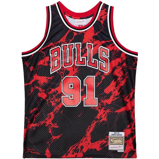 Mitchell & Ness x nba top swingman chicago bulls 1997 dennis rodman team marble - nero