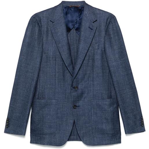 Canali blazer effetto mélange - blu