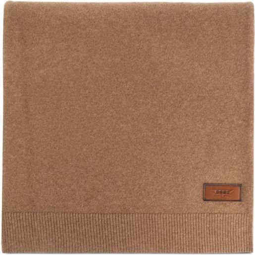 DSQUARED2 sciarpa con applicazione logo - marrone