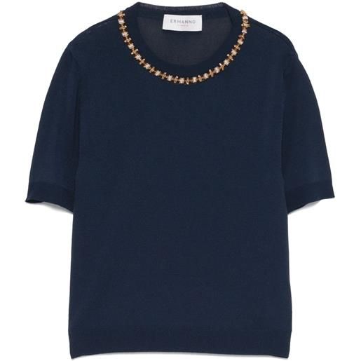 ERMANNO FIRENZE t-shirt girocollo - blu