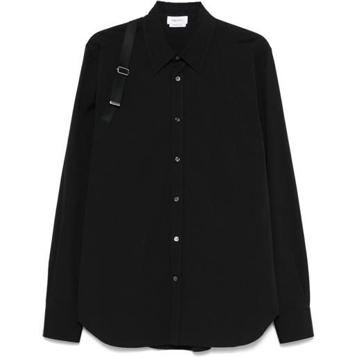 Alexander McQueen camicia in popeline - nero