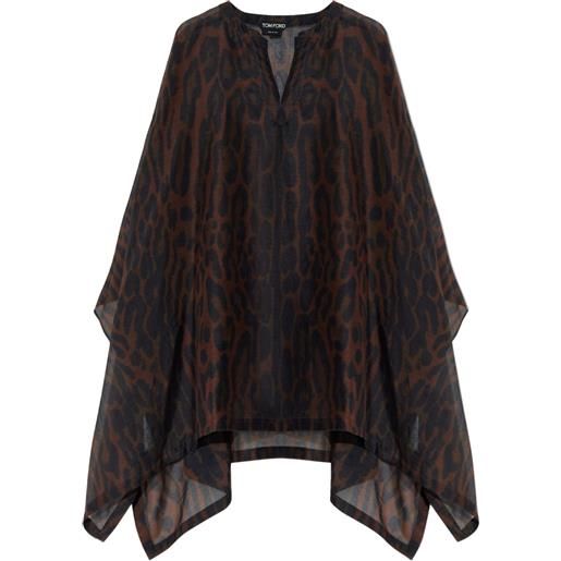 TOM FORD copricostume leopardato - marrone