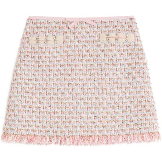 Valentino Garavani minigonna in tweed - rosa