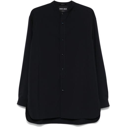Giorgio Armani camicia in lana - blu