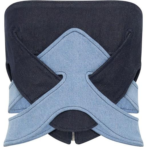 Dion Lee corsetto denim - blu