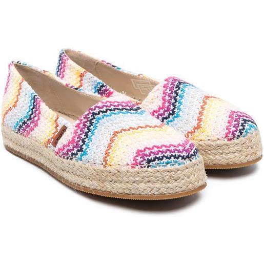 Missoni Kids espadrilles con motivo a zigzag - giallo