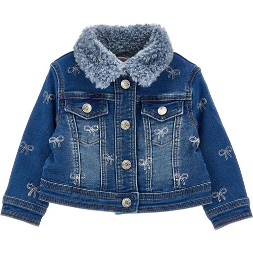 Monnalisa giubbotto fiocchi pelliccia