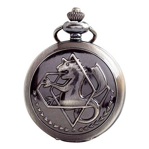 BOSHIYA fullmetal alchemist - orologio da tasca con scatola per catena, accessori per cosplay, anime merch, alchemist-black, l, anime, alchimista-nero, l, anime