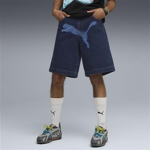 PUMA shorts in denim a$ap rocky x PUMA da uomo, accessori, blu, 34