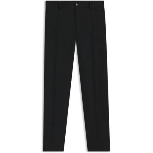 BOSS pantaloni con fit affusolato in tessuto elasticizzato lavabile in lavatrice, nero
