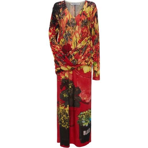 JW Anderson abito asimmetrico - rosso