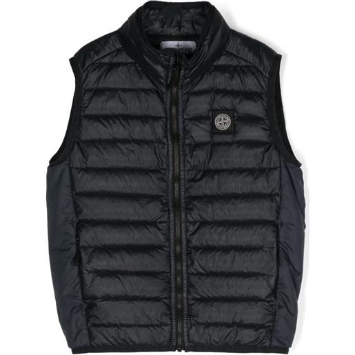 Stone Island Junior gilet imbottito con motivo compass - blu