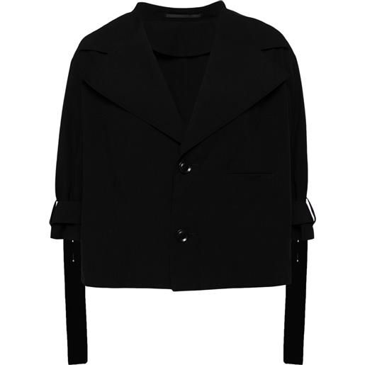 Y's blazer con revers ampi - nero