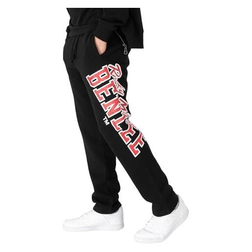 Ben Lee benlee pantaloni da jogging da uomo, vestibilità normale, moss, nero/rosso/bianco, m