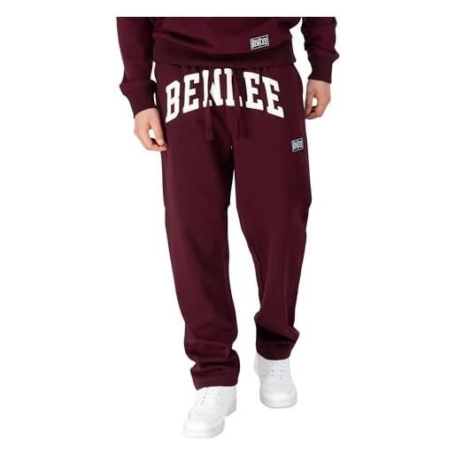 Ben Lee benlee pantaloni da jogging da uomo, vestibilità normale, atkins, oxblood/white, 3xl