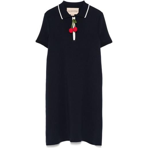 Valentino Garavani abito corto stile polo - blu