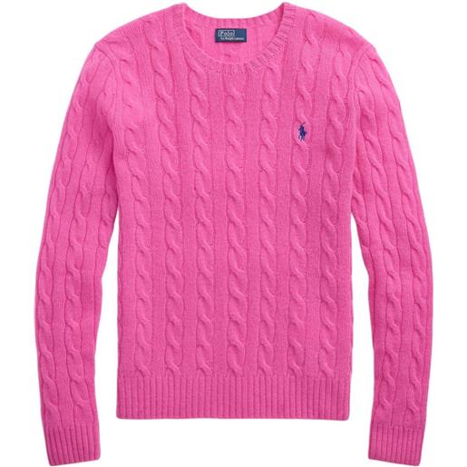Polo Ralph Lauren maglione con lavorazione intrecciata - rosa