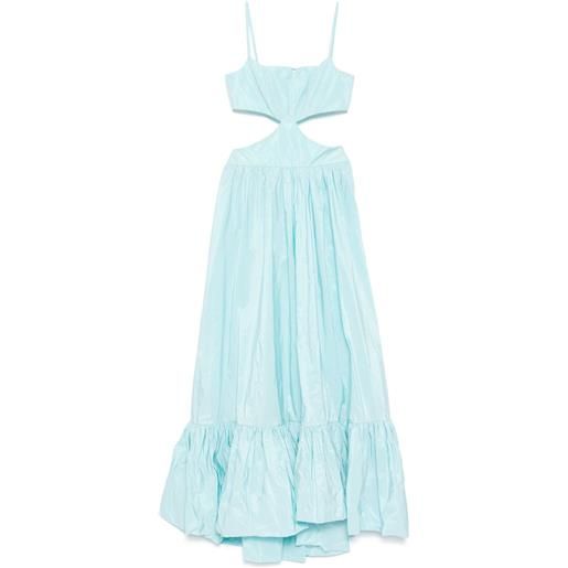Saiid Kobeisy abito midi in taffetà - blu