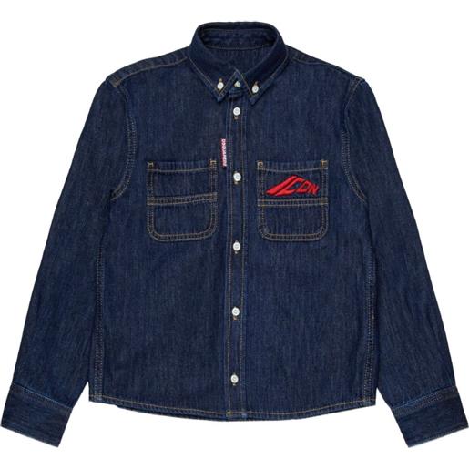 DSQUARED2 KIDS camicia denim - blu