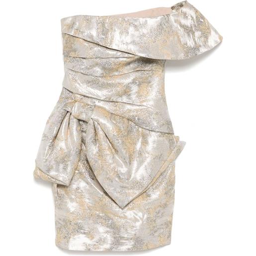 Saiid Kobeisy abito corto in broccato - grigio