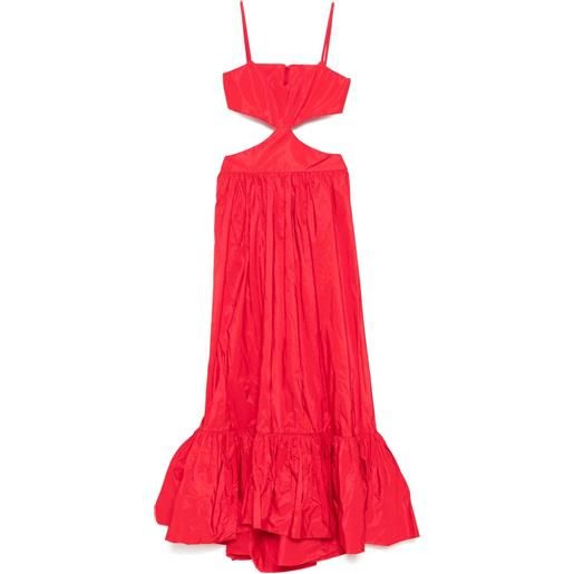 Saiid Kobeisy abito midi in taffetà - rosso