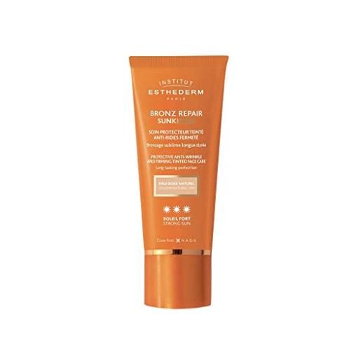 INSTITUT ESTHEDERM PARIS institut esthederm - bronz repair sunkissed - protezione solare colorata antirughe tonicità - tonalità dorata naturale - ottimizzazione dell'abbronzatura naturale - sole forte - tubetto 50 ml
