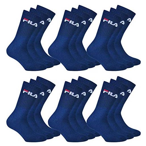 Fila freizeit & sport-socken 18 paar sparpack | damen & herren tennis-socken (navy 43-46)