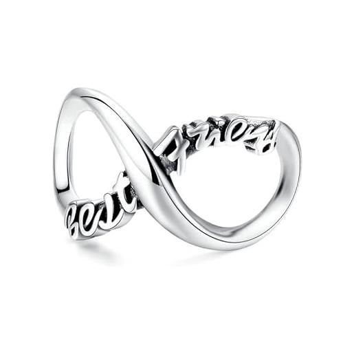 LES FOLIES DI PAOLA GRIECO charm amicizia infinito best friends migliori amici in argento 925 - les folies per pandora