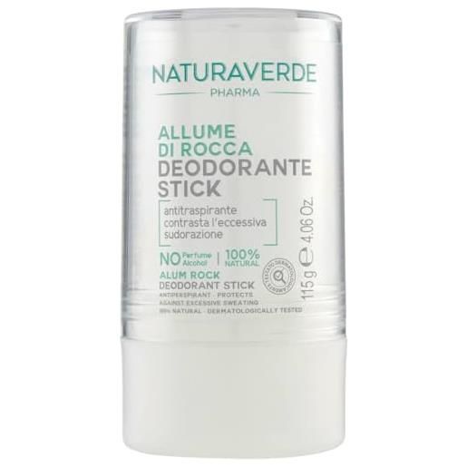 Naturaverde pharma allume di rocca deodorante stick 115 gr. Sett da 12 pezzi