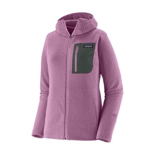 Patagonia w's r1 air full-zip hoody felpa con cappuccio, brisk purple, s donna
