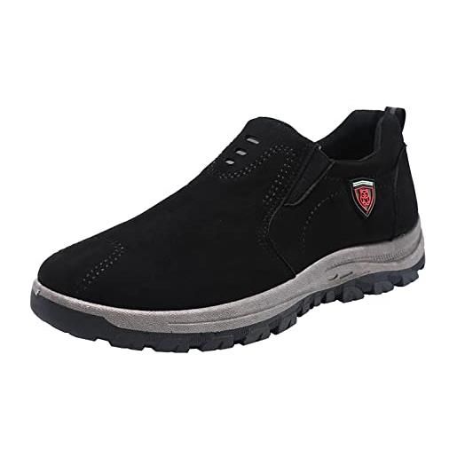 Generisch scarpe ortopediche da uomo in pelle scamosciata scarpe da ginnastica slip on scarpe sportive outdoor scarpe da corsa basse scarpe da ginnastica leggere scarpe da passeggio senza lacci scarpe