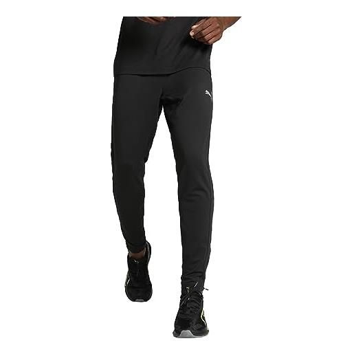 PUMA run cloudspun pantaloni affusolati lavorati a maglia, black, xl uomo
