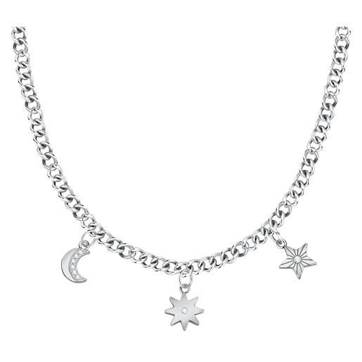 Morellato maia collana donna in acciaio, cristalli - sauy01