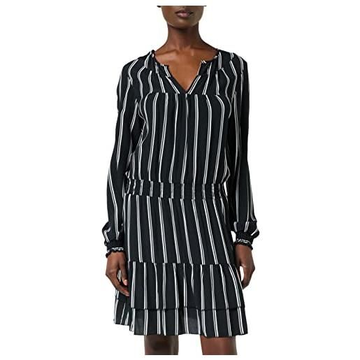 SPARKZ COPENHAGEN abito tula a righe vestito, nero, l donna