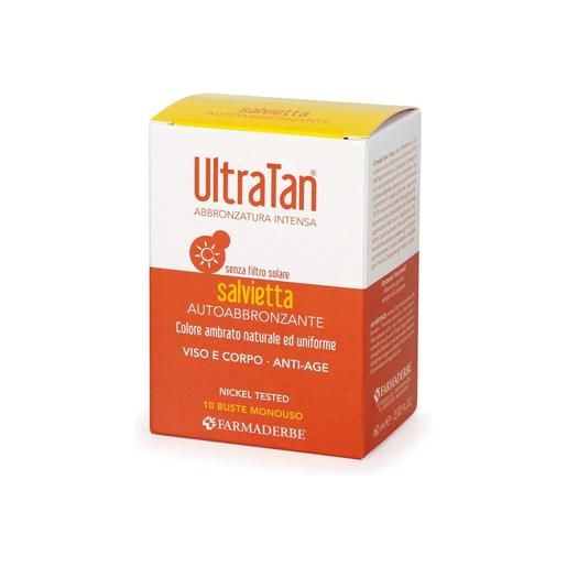 FARMADERBE SRL ultra tan salviette viso e corpo autoabbronzanti 10 pezzi