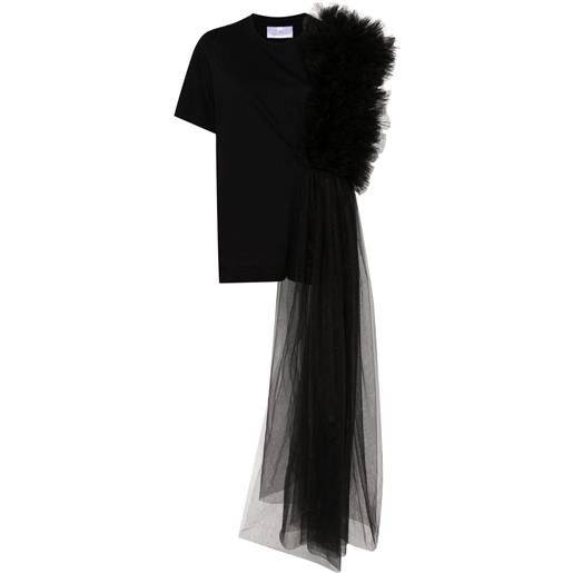 Alchemy t-shirt con ruches x lia aram - nero