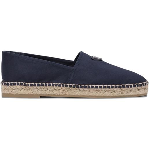 Prada espadrilles con logo a triangolo - blu