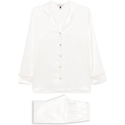 Gilda & Pearl pigiama in seta - bianco