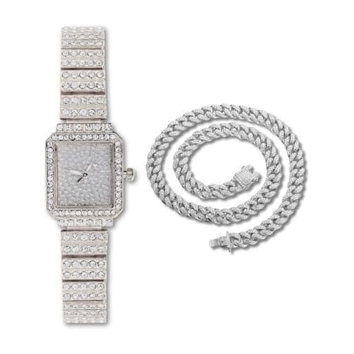 RORIOS Orologi da Donna Analogico Quarzo Orologi da Polso Elegante diamante Orologio Bracciale Gioiello Orologio Signora Strass Orologio Ragazza Impermeabile Rosa
