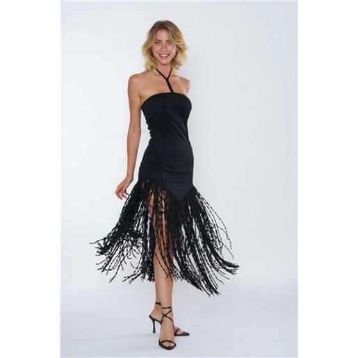 Miss Bikini abito lungo a tubino con frange