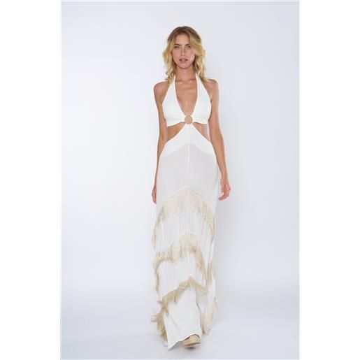 Miss Bikini abito cut out con balze e frange