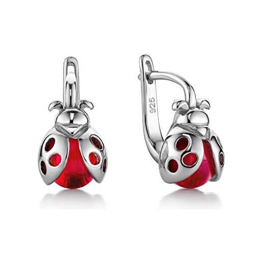 butterfly orecchini in argento sterling a coccinella per bambini