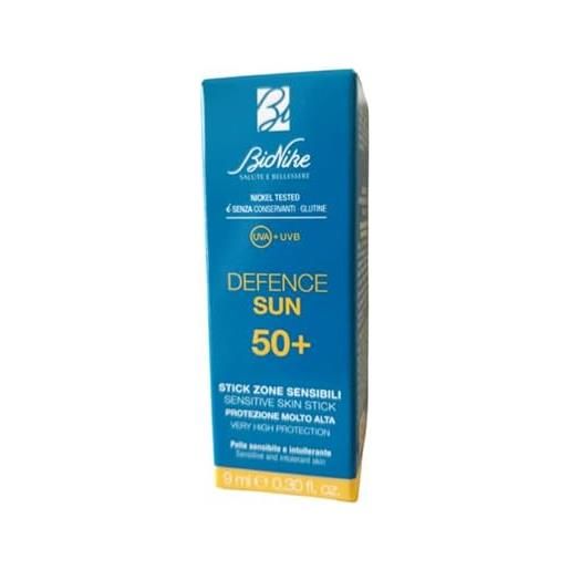 Generico 2 pezzi bionike defence sun - stick solare spf 50+ uso localizzato per la protezione di zone sensibili (labbra, naso, orecchie), nei, cicatrici, tatuaggi, rafforza e ripara la pelle, 2 pezzi da 9 ml