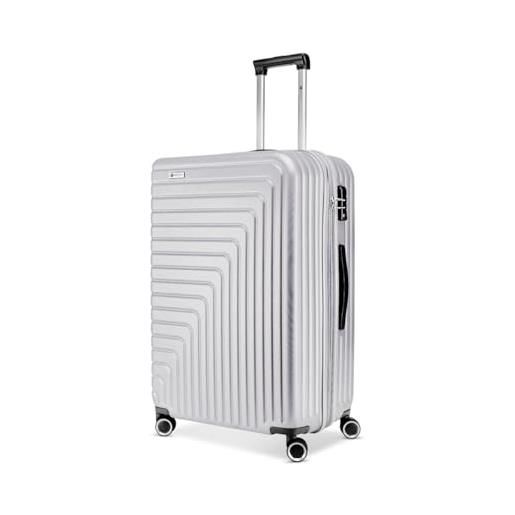 R Roncato trolley fibra, espandibile (argento, l)