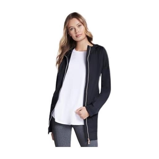 Skechers go walk anorak jacket giacca a vento, nero, l donna