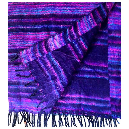 TCV fiera tibetan yak lana di lana scialle / blanket 1.8m x 0.8m (brown)