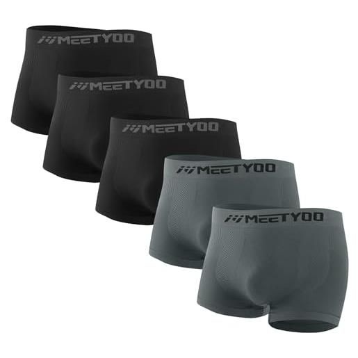 MEETYOO legging uomo, pantaloni sportivi e intimo compressivo per fitness, muscolazione e sport di resistenza - ideale per running, jogging, ciclismo e corsa