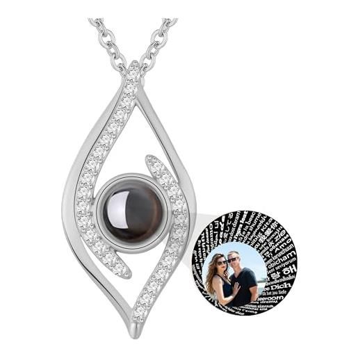 Collana Con Proiezione Di Foto Personalizzata Collana Con Proiezione Di Cuore Personalizzata Regalo Creativo