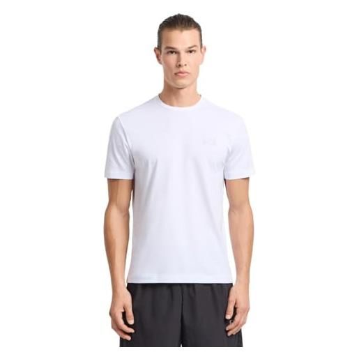 EA7 emporio armani t-shirt da uomo core identity in jersey di cotone bianca taglia xl codice 8npt25pjvpz-0100